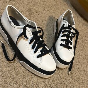 White and Black Women's Sneakers